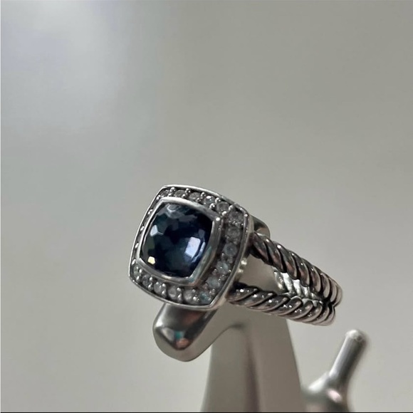 David Yurman Petite Albion Ring with Lavender Amethyst/Hematine and Pavé Diamond - Picture 5 of 7